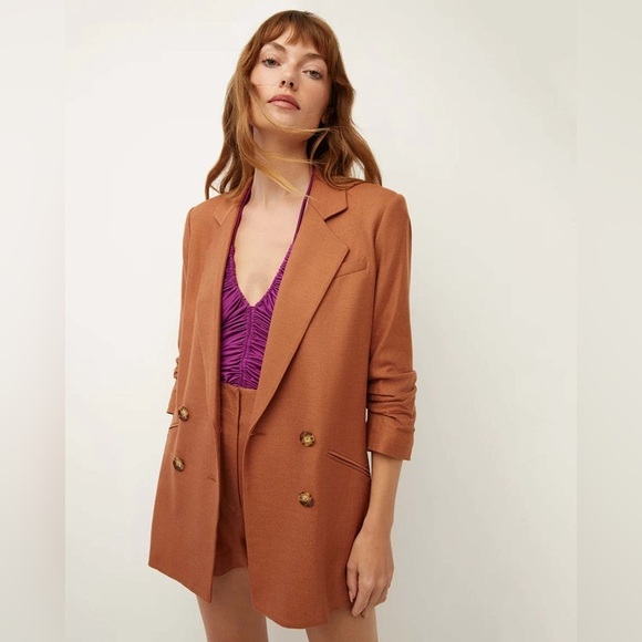 New! Veronica Beard Brown/Red Rupert Dickey Blazer Jacket ♥️ size 8 - Picture 5 of 13